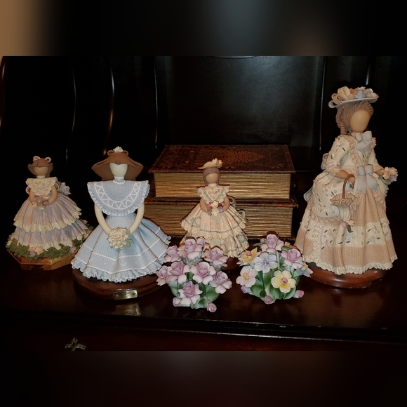 ANTIQUE FACELESS DOLLS HANDMADE DOMINICAN 🇩🇴 REPUBLIC FIGUERINES - Picture 2 of 10